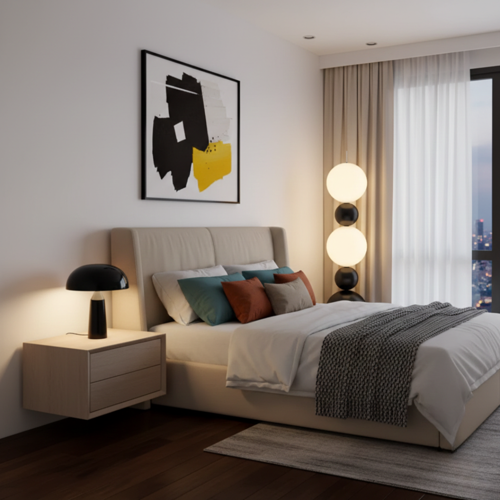 Glass Orb Floor Lamp For Modern Living Rooms And Ambient Lighting