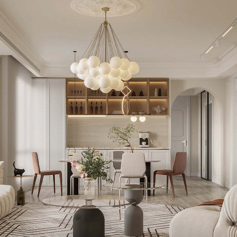 Aurea Designer Pendant Lamp in Metal and Glass for Modern Rooms
