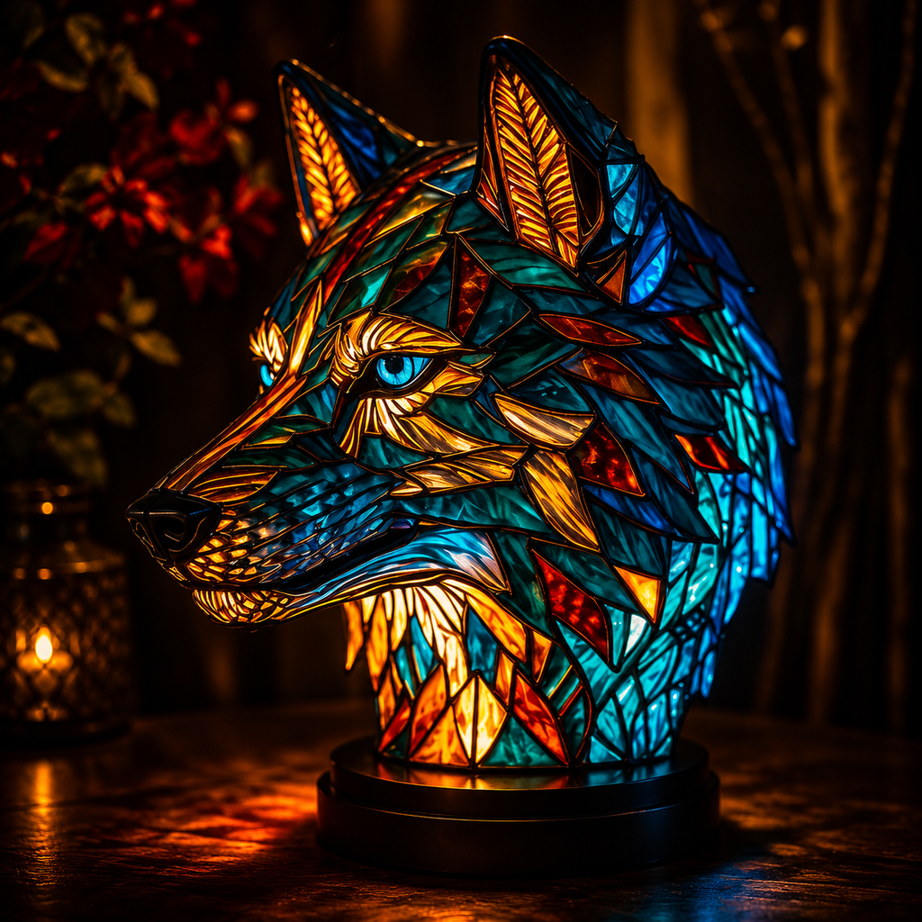 Table Lamp With Glass Inspired Animal Design For Warm Ambience