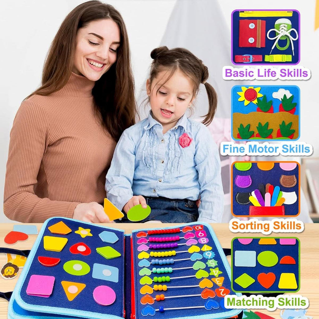 BrightNest Montessori Activity Board For Babies 6 Months Develops Fine Motor Skills