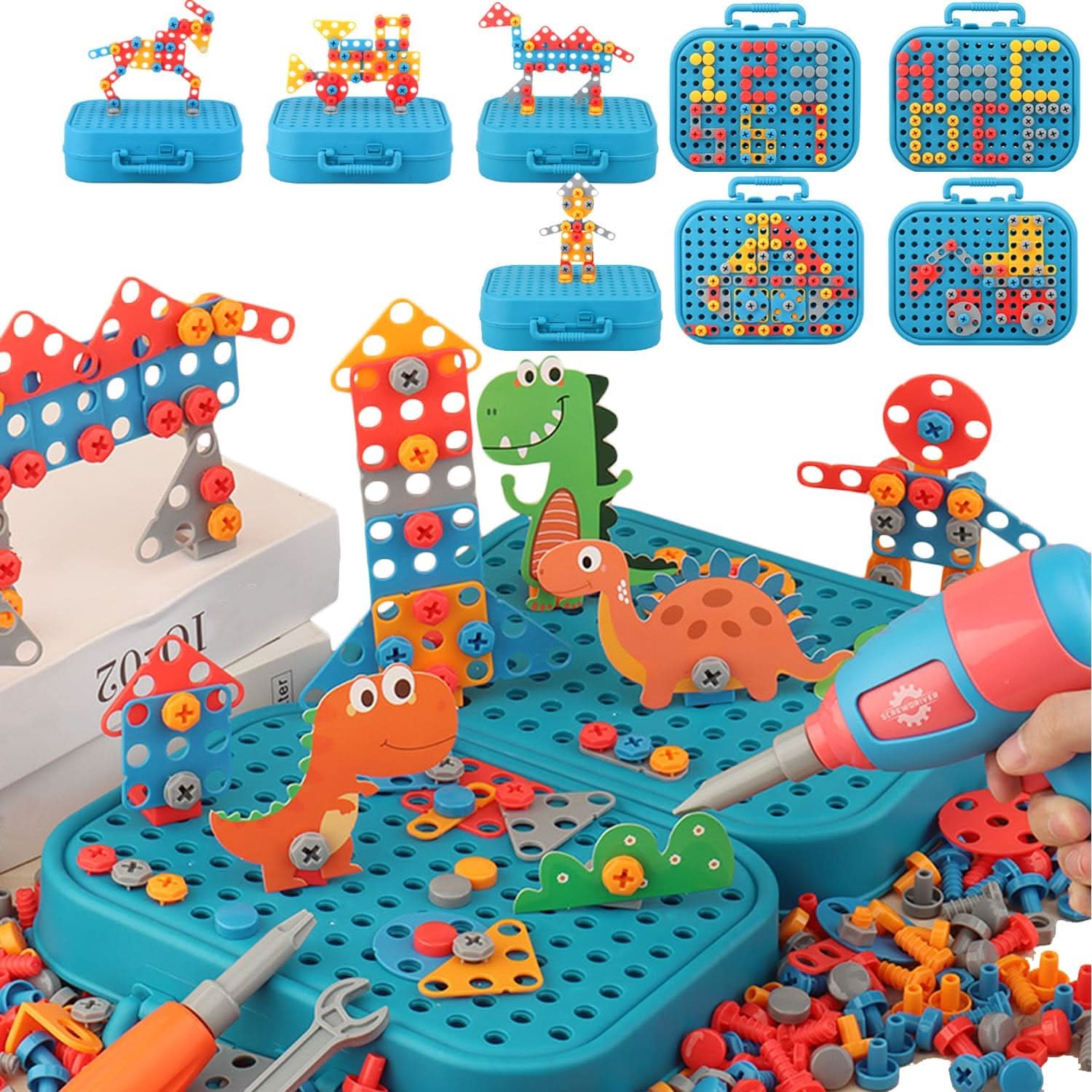 Kit créatif BrightBlocks Jouet éducatif de construction avec outils pour petits constructeurs