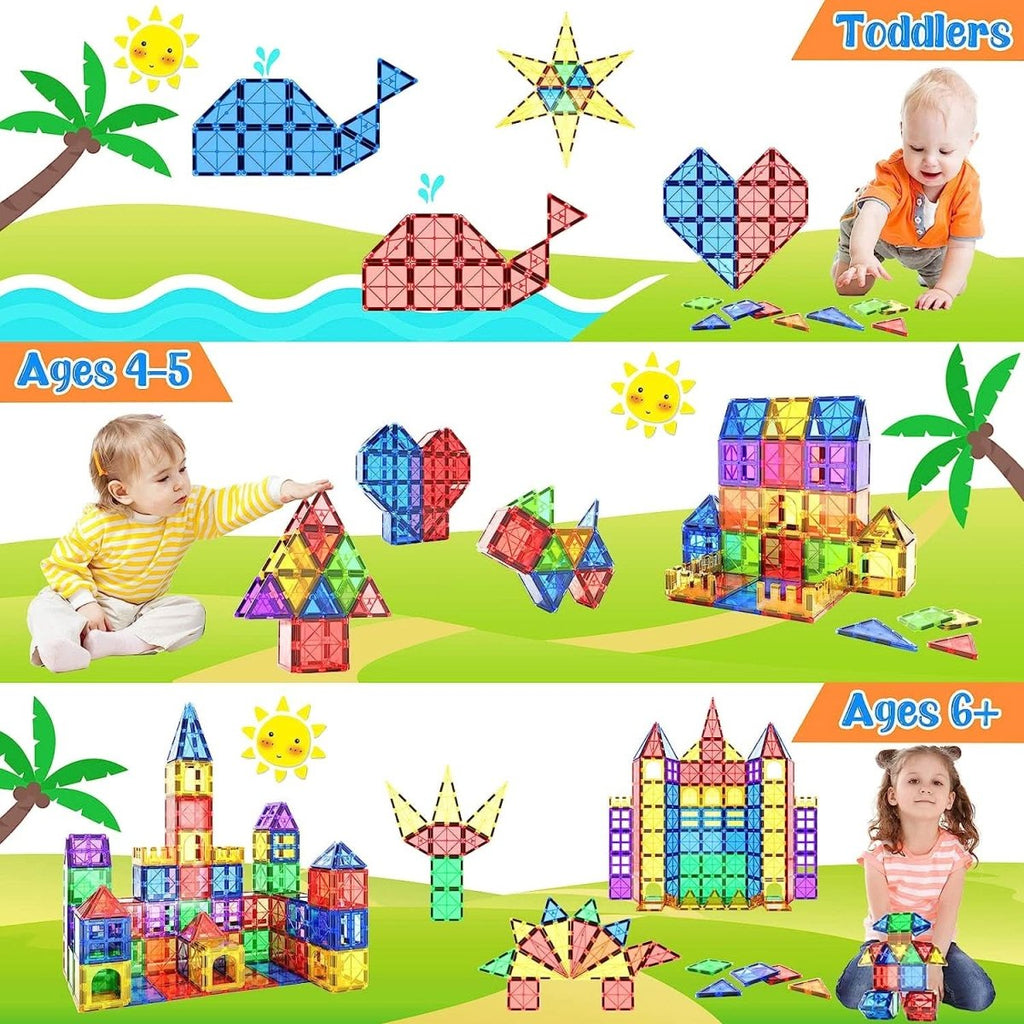 LumaTiles Montessori mágneses építőjáték kreatív gyerekeknek