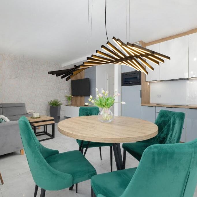 Quillbone Chandelier With Remote And Adjustable Bulbs