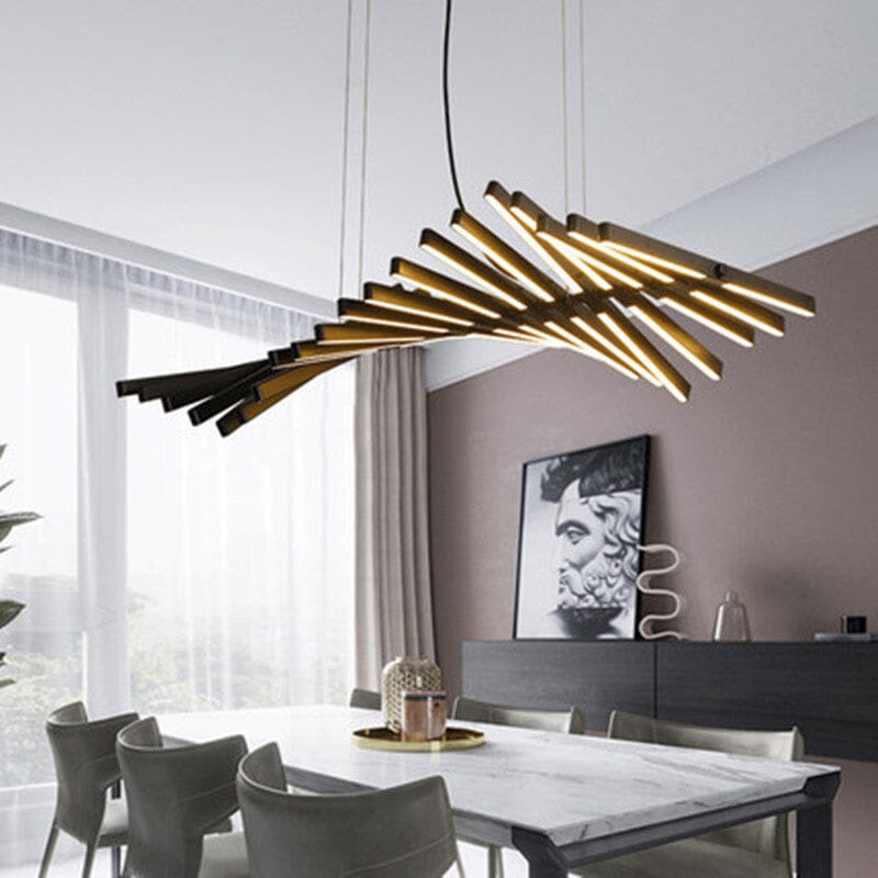 Quillbone Chandelier With Remote And Adjustable Bulbs