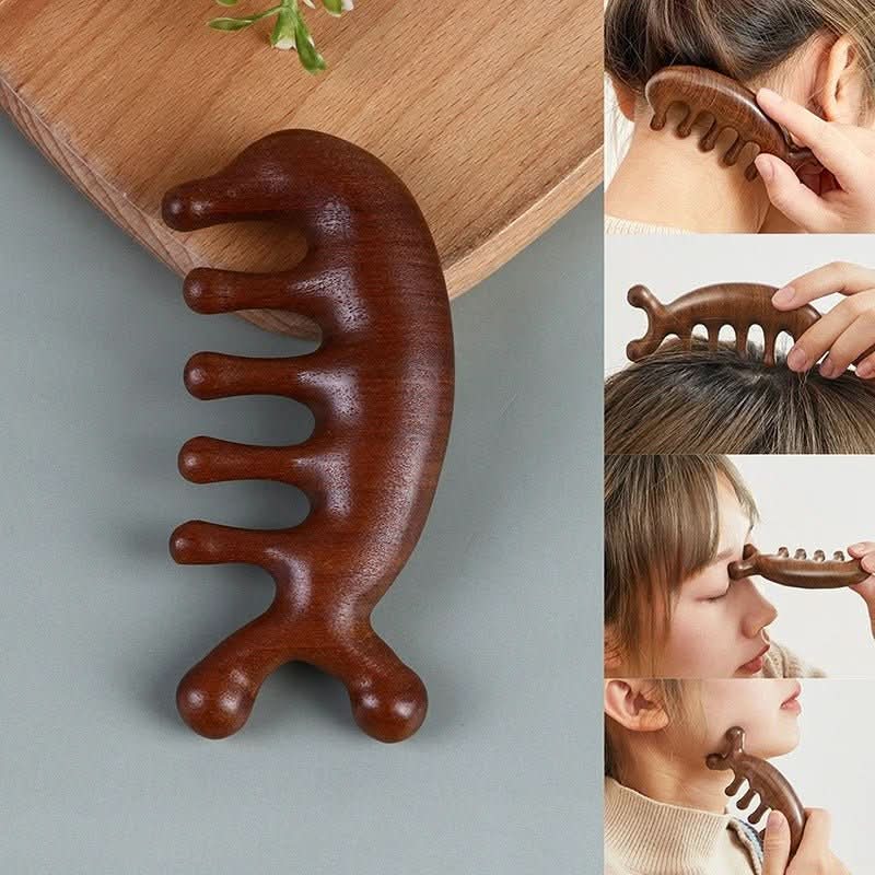 Pente de Massagem de Sândalo de Luxo Tranquilwood Antiestático Para Todos os Tipos de Cabelo