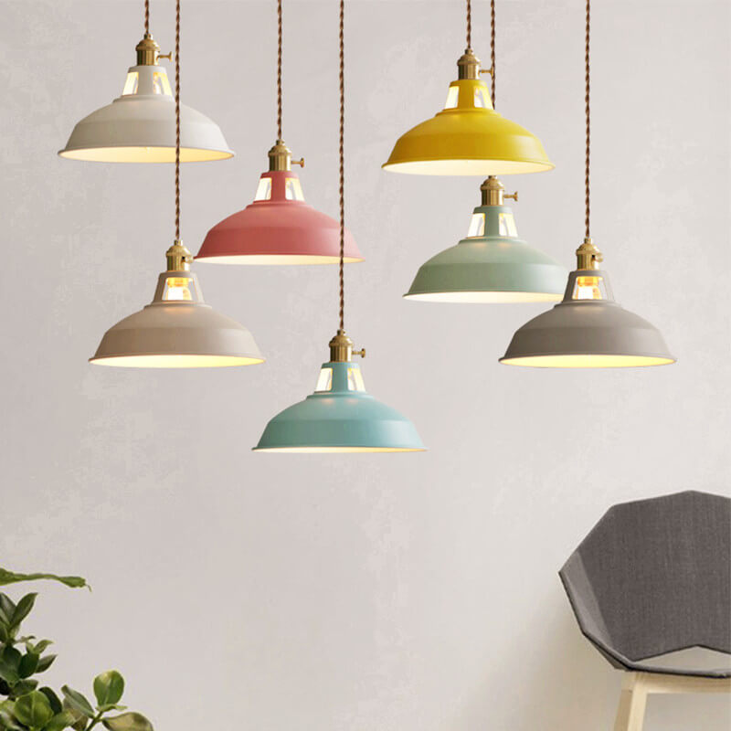 AuroraForge Colorful Barn Shade Pendant Lighting Fixture