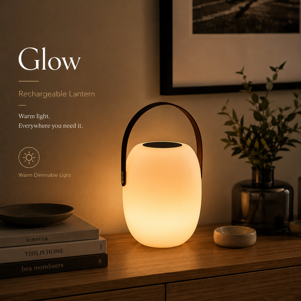 Table Lamp With Rechargeable Battery For Ambient Lighting