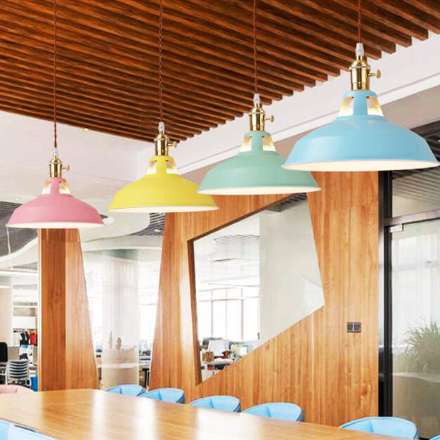 AuroraForge Colorful Barn Shade Pendant Lighting Fixture