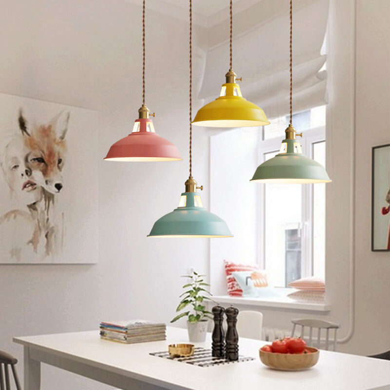 AuroraForge Colorful Barn Shade Pendant Lighting Fixture