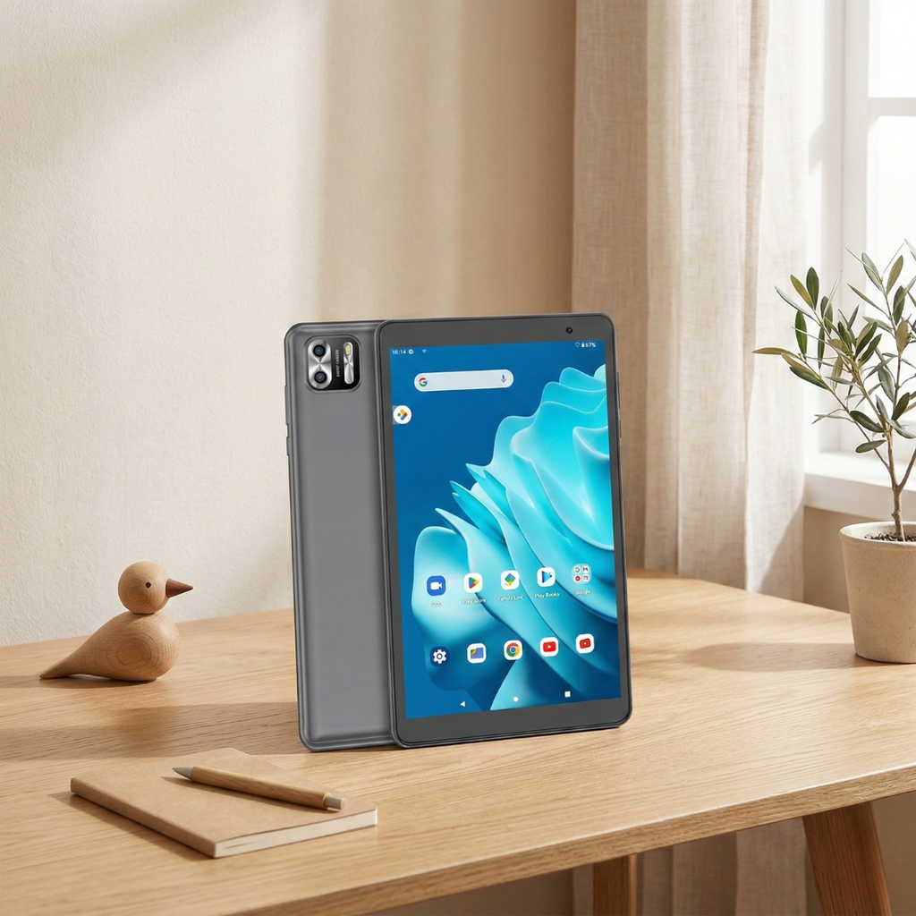 PRITOM 8-tommer kompakt Android-tablet til daglige opgaver og læsning