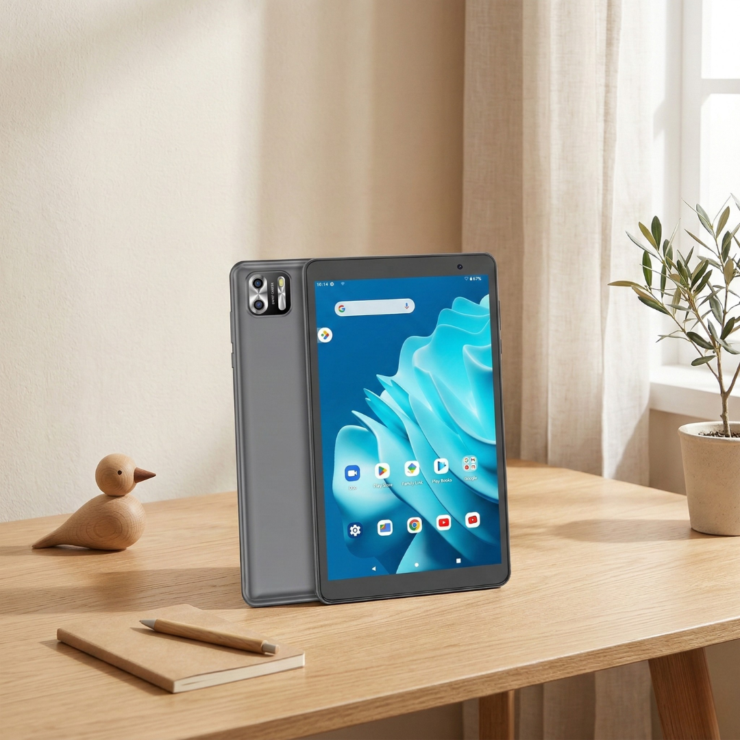 PRITOM 8-tommer kompakt Android-tablet til daglige opgaver og læsning