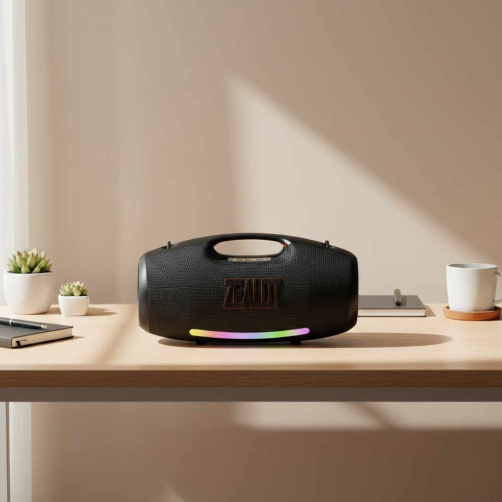 Portable Bluetooth Speaker With RGB Lights For Outdoors