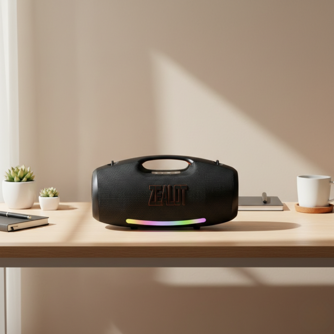 Portable Bluetooth Speaker With RGB Lights For Outdoors