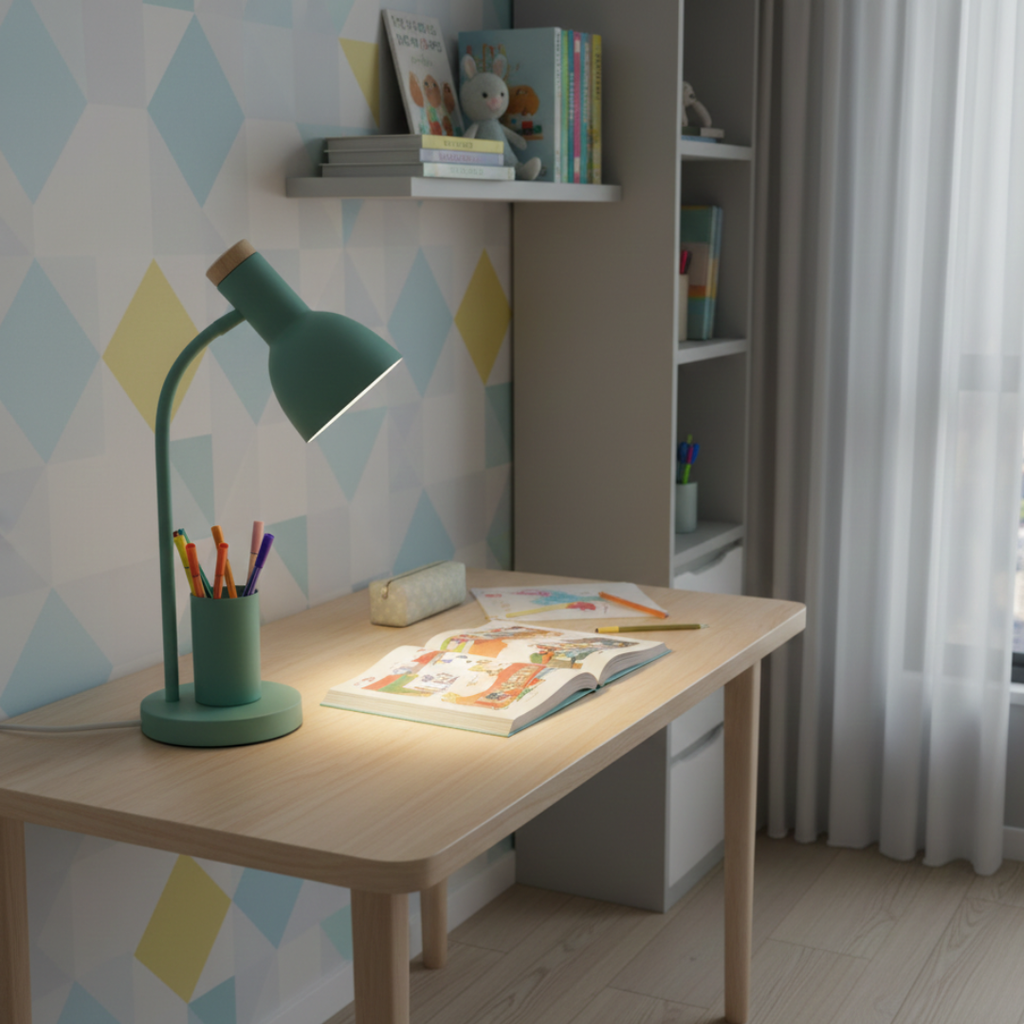 Lampe de bureau LED avec porte-stylo intégré pour la lecture et le travail