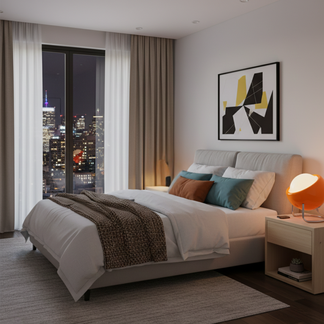 Stolní lampa s béžovým skleněným stínidlem pro elegantní domácí dekoraci do interiéru