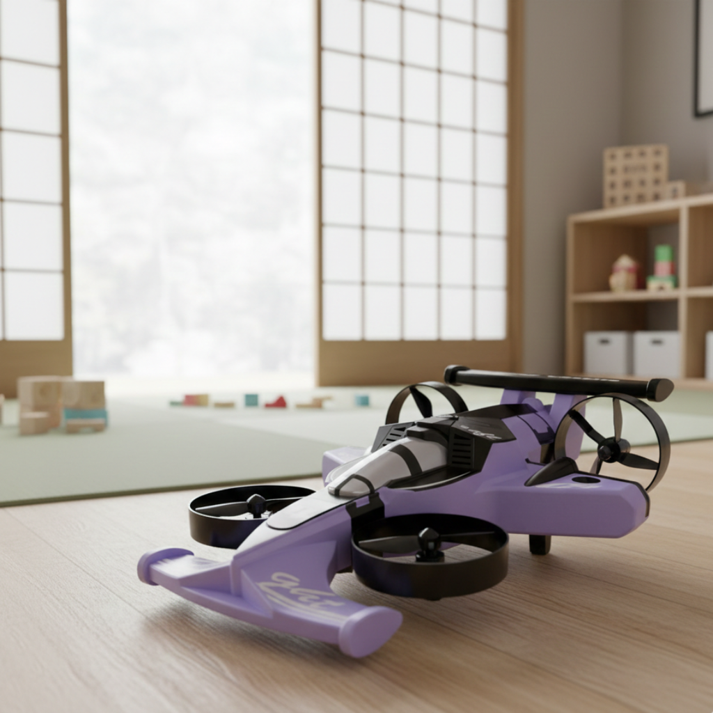 Dual-Function RC Stunt Car And Drone, 360-Degree Rotating Remote Vehicle