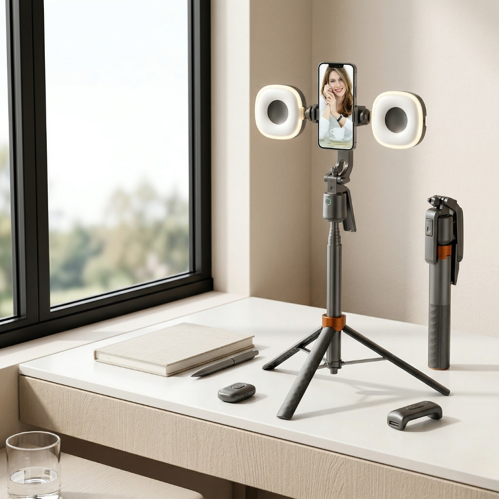 Smart tripod med ansigtssporing til nem vlogging