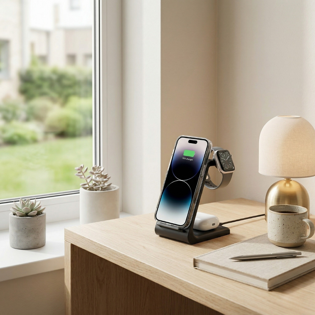 Charging Hub With USB-C Port For Galaxy Watch And Smartphones