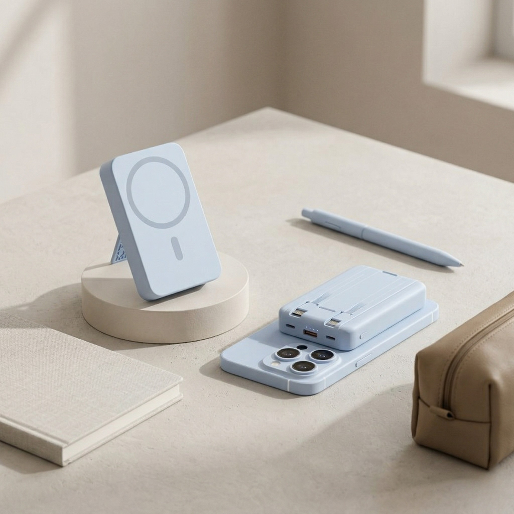 Power Bank With Magnetic Wireless Charging For On The Go