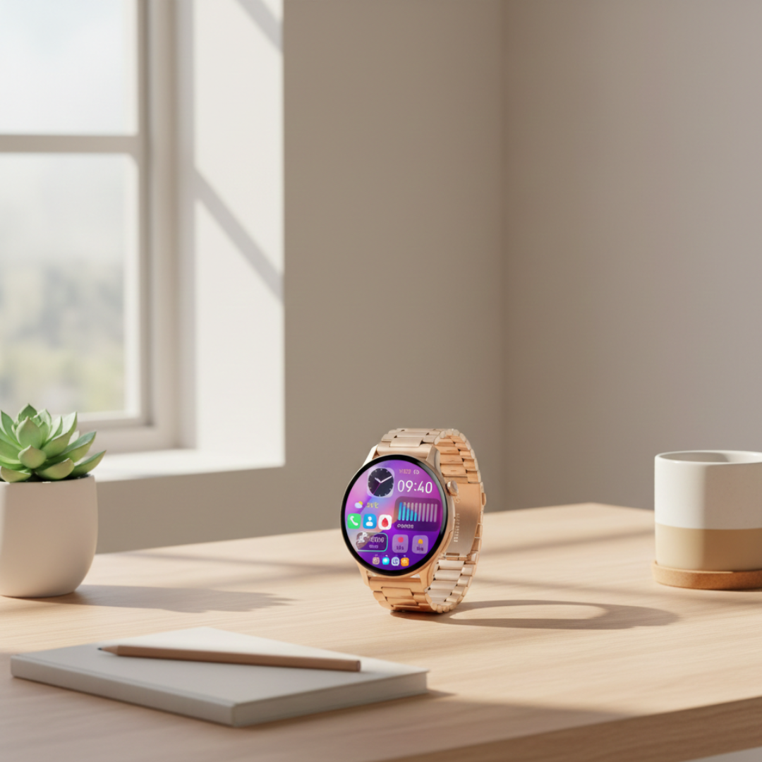 AMOLED Smartwatch For Women With Waterproof Build And Bluetooth Calling