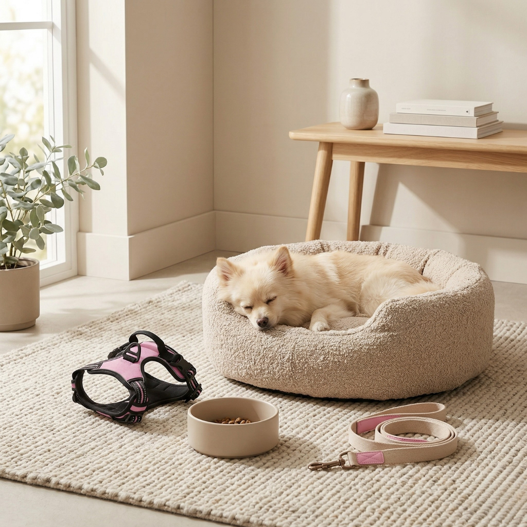Harness and Collar Set for Small to Medium Dogs and Puppies