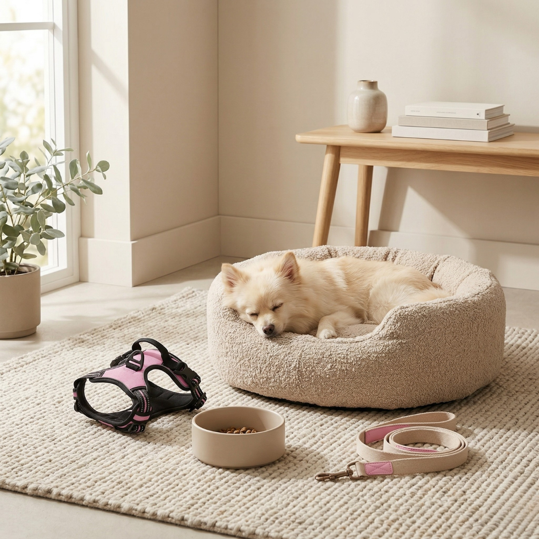 Harness and Collar Set for Small to Medium Dogs and Puppies