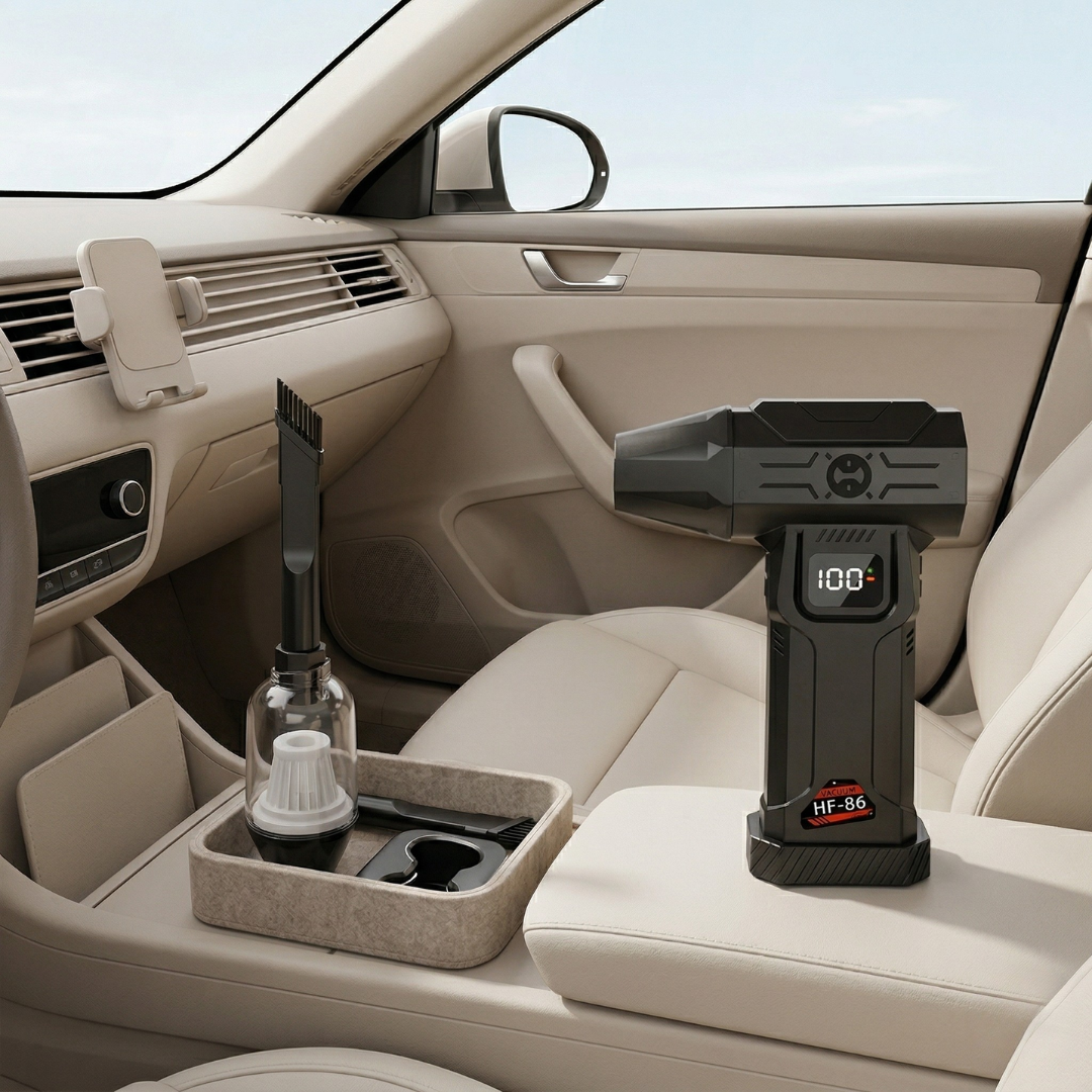Turbo Air Portable Vacuum Cleaner For Cars And Interiors