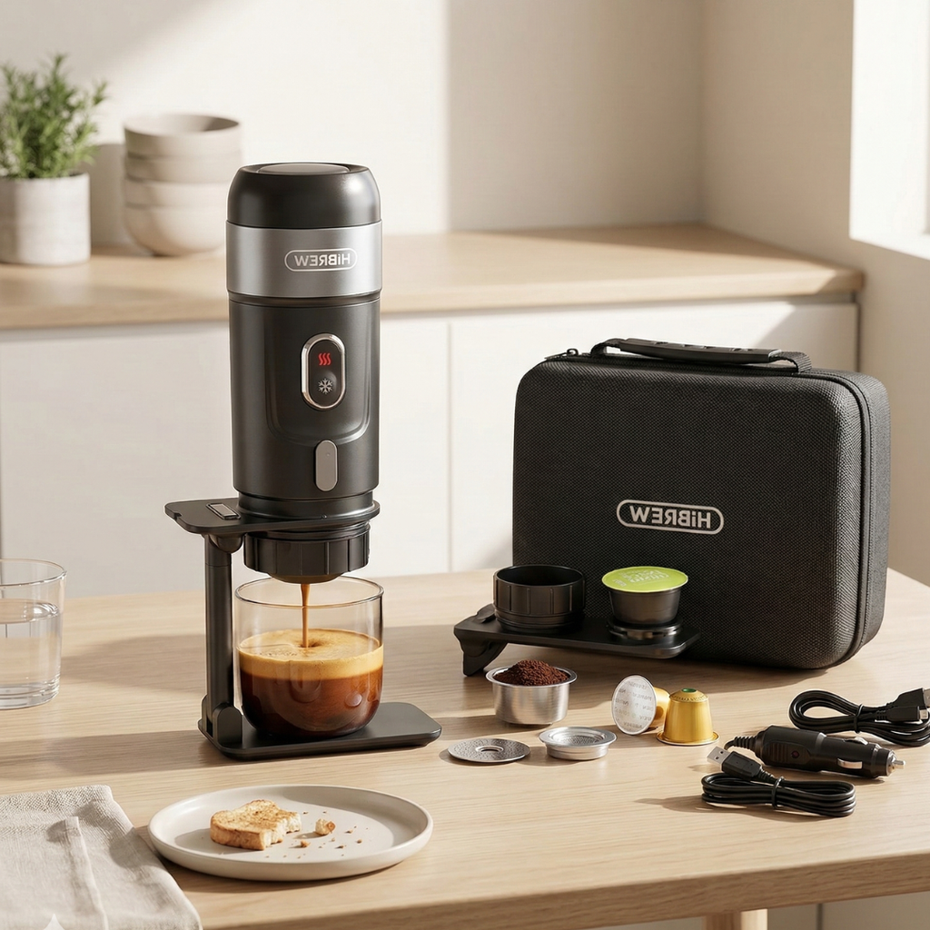 Macchina da caffè espresso compatta 12V per viaggi e uso portatile