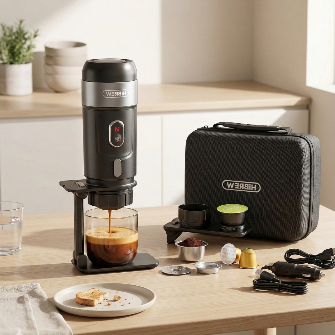Macchina da caffè espresso compatta 12V per viaggi e uso portatile