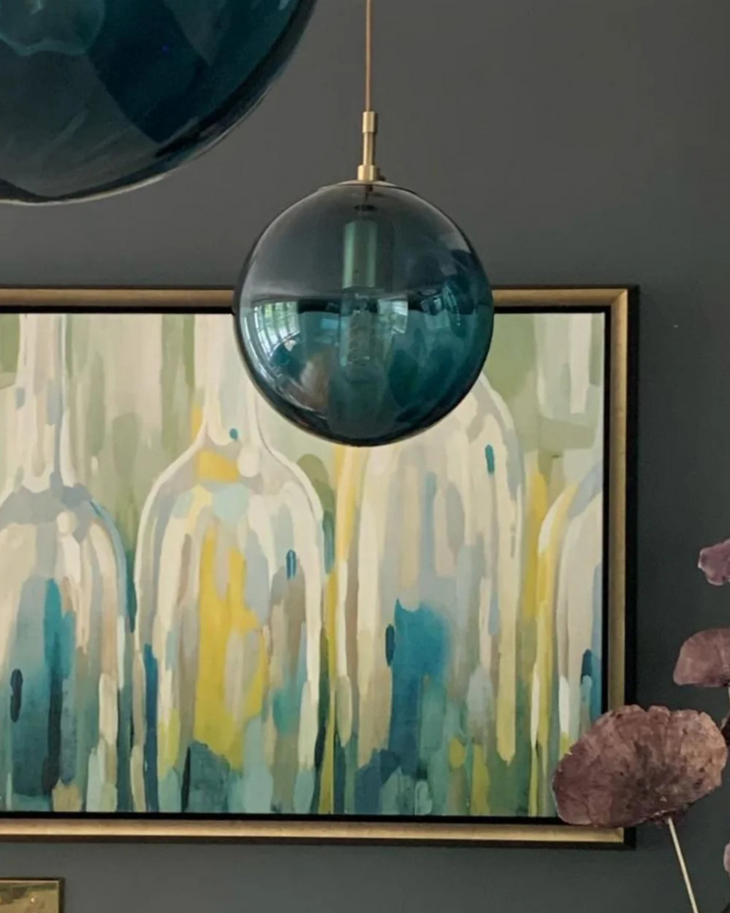 Luminara Bernsteinfarbenes Glas-Deckenpendel | Orntli
