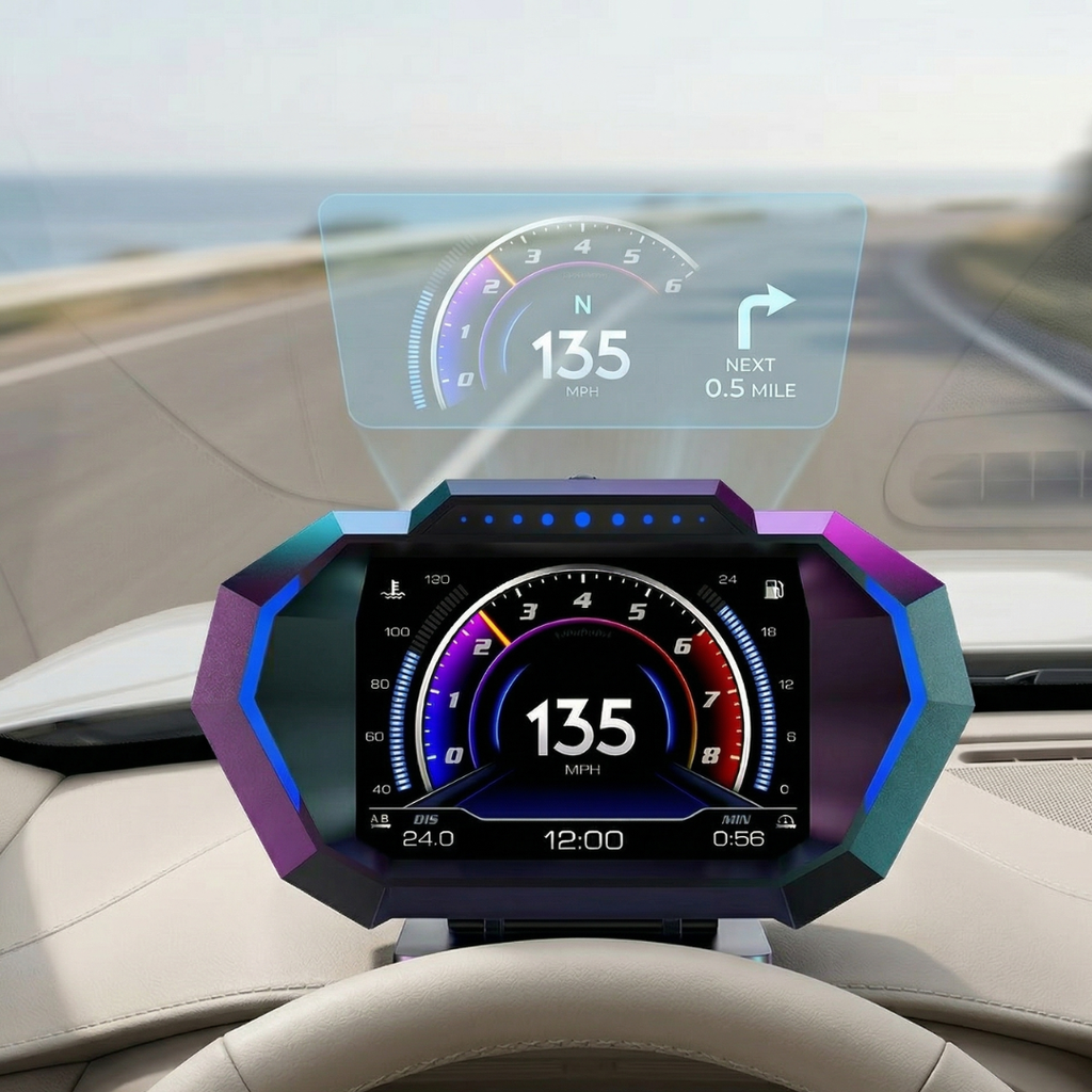 OBD GPS HUD Display For Real-Time Vehicle Monitoring In Your Car