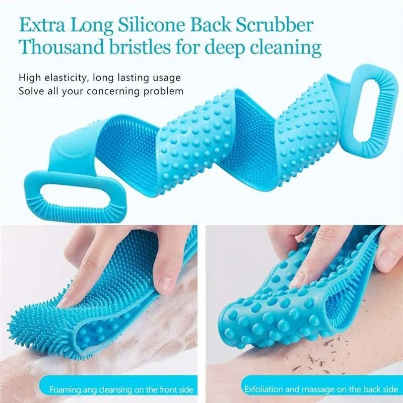 AuraFlex Silicone Body Scrub Brush For Radiant Skin All Skin Types