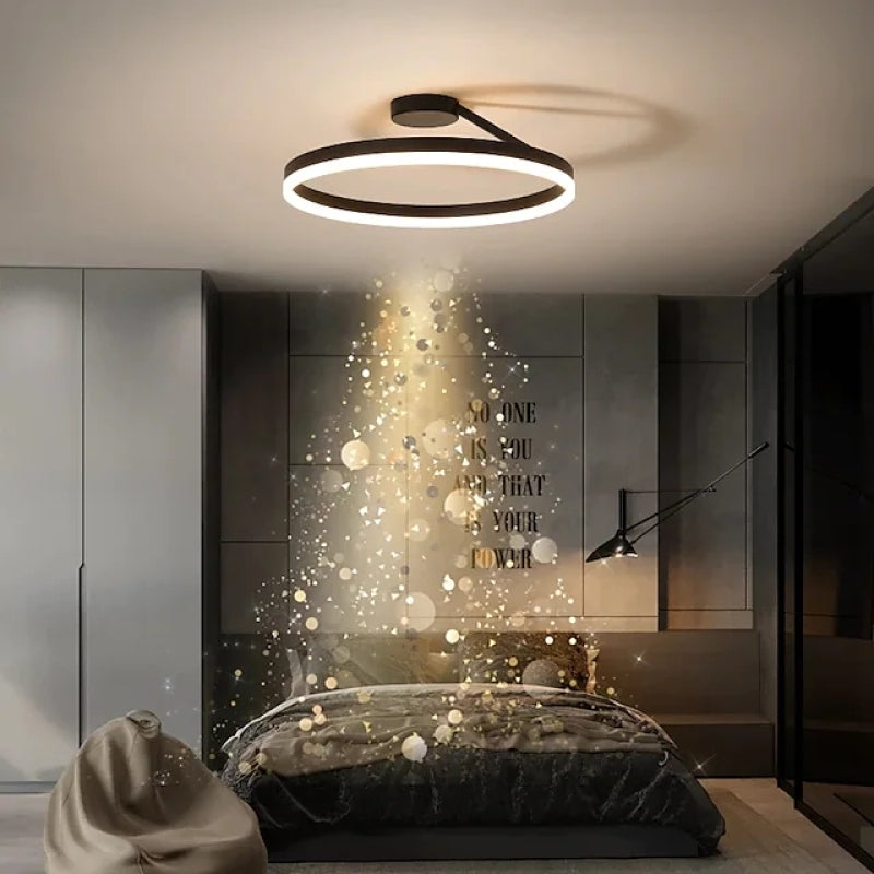 Plafonnier LED en métal doré Solara pour salon
