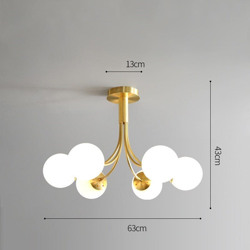 Lumenara borostyán üveg függeszték lágy fénnyel