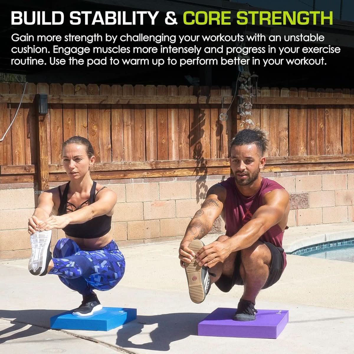 Tapis en mousse AeroBalance Ultra antidérapant pour yoga et entraînement de stabilité