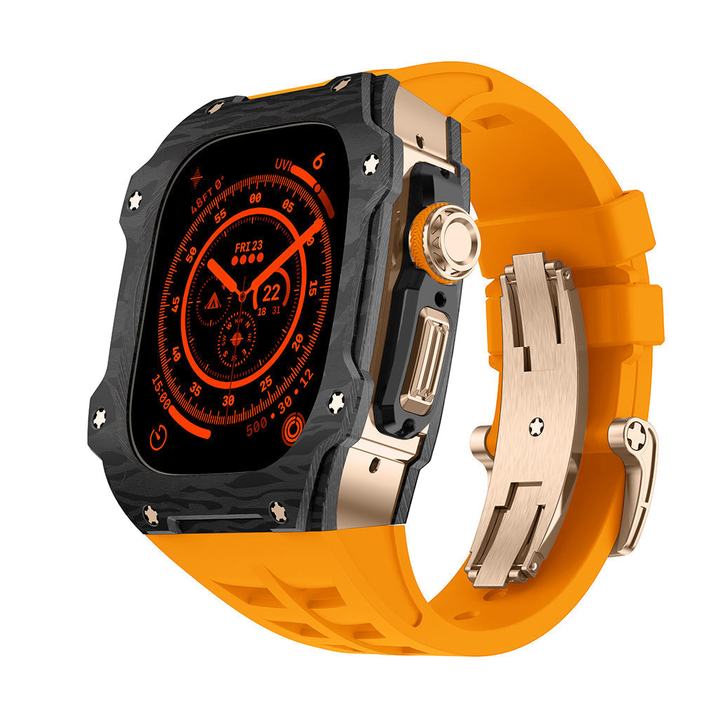 Apple Watch Ultra Case In Carbon Fiber RM7015 Titanium Edition