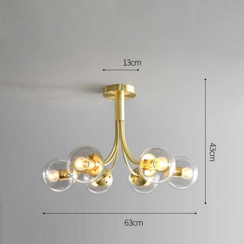 Lumenara borostyán üveg függeszték lágy fénnyel