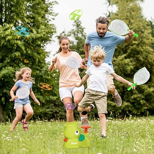 Kids Outdoor Frisbee Toss Game With Nets And Safety Goggles