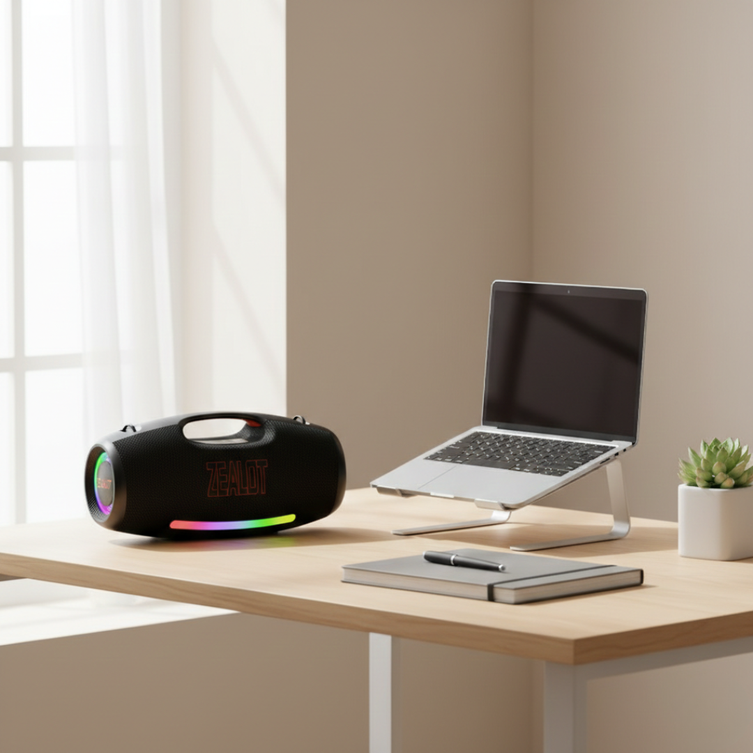 Portable Bluetooth Speaker With RGB Lights For Outdoors