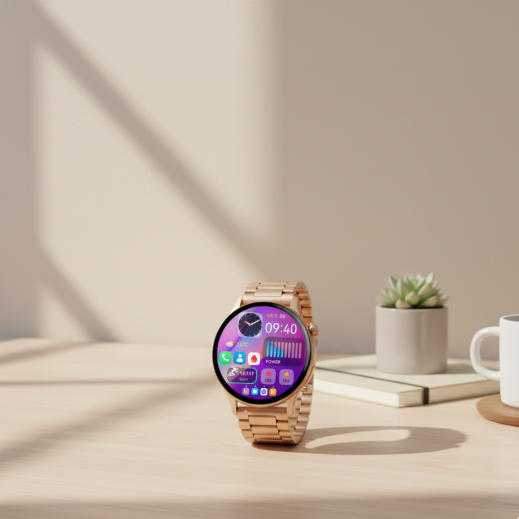 AMOLED Smartwatch For Women With Waterproof Build And Bluetooth Calling
