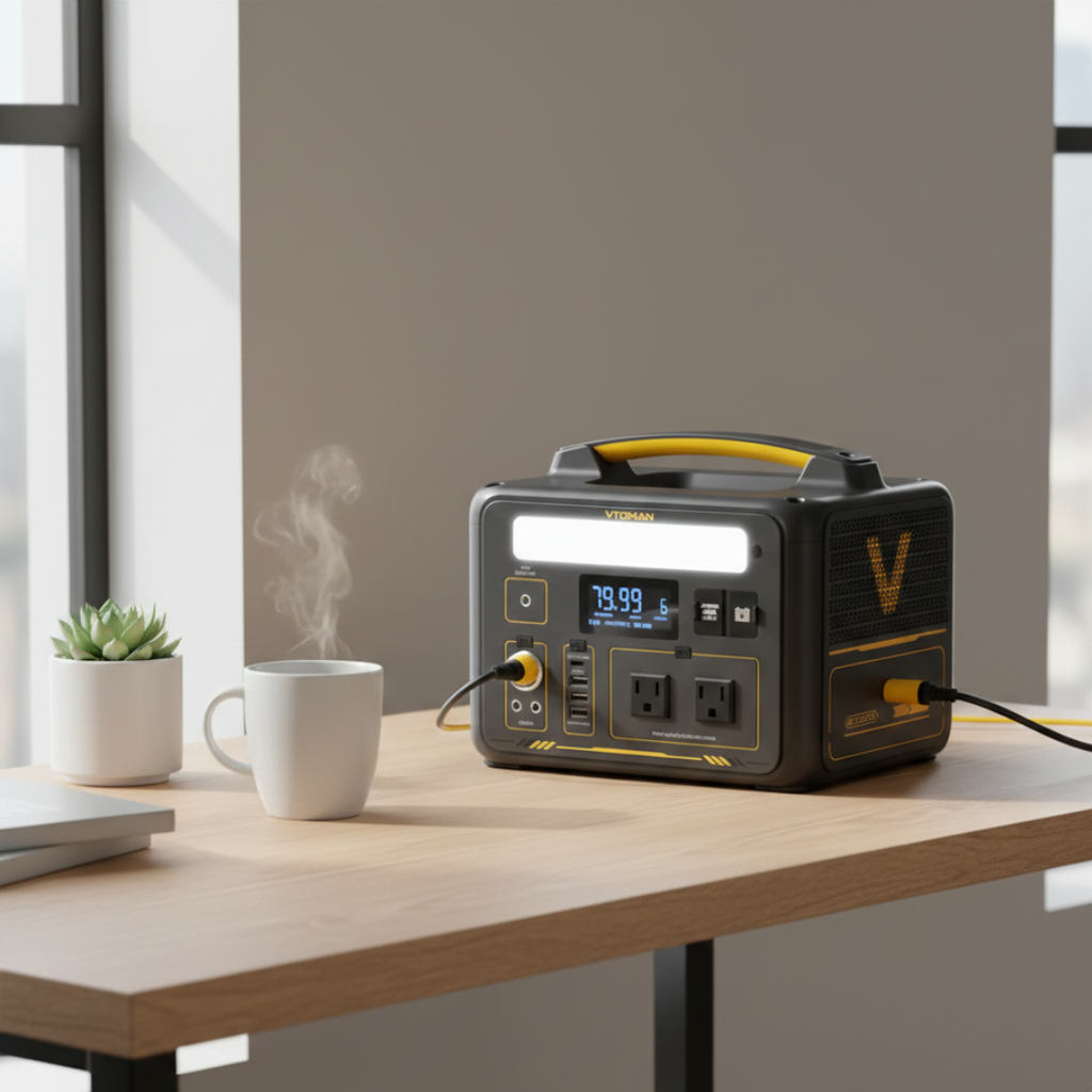 Compact Portable Solar Generator System For Backup Power