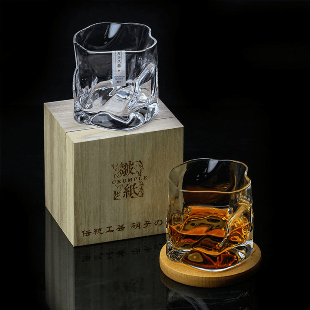 Japansk Edo Kiriko krøllet whiskyglas