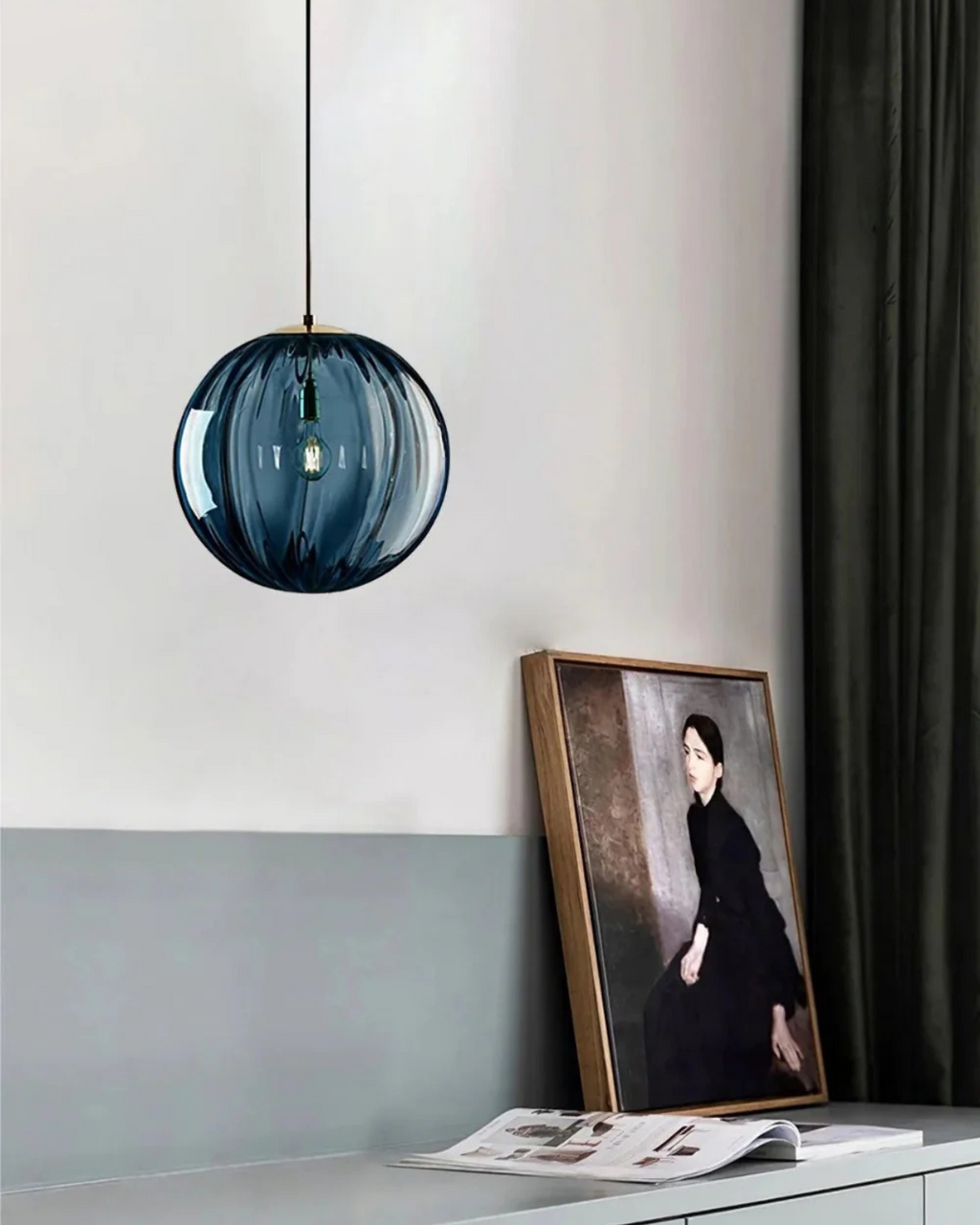 Luminara Bernsteinfarbenes Glas-Deckenpendel | Orntli