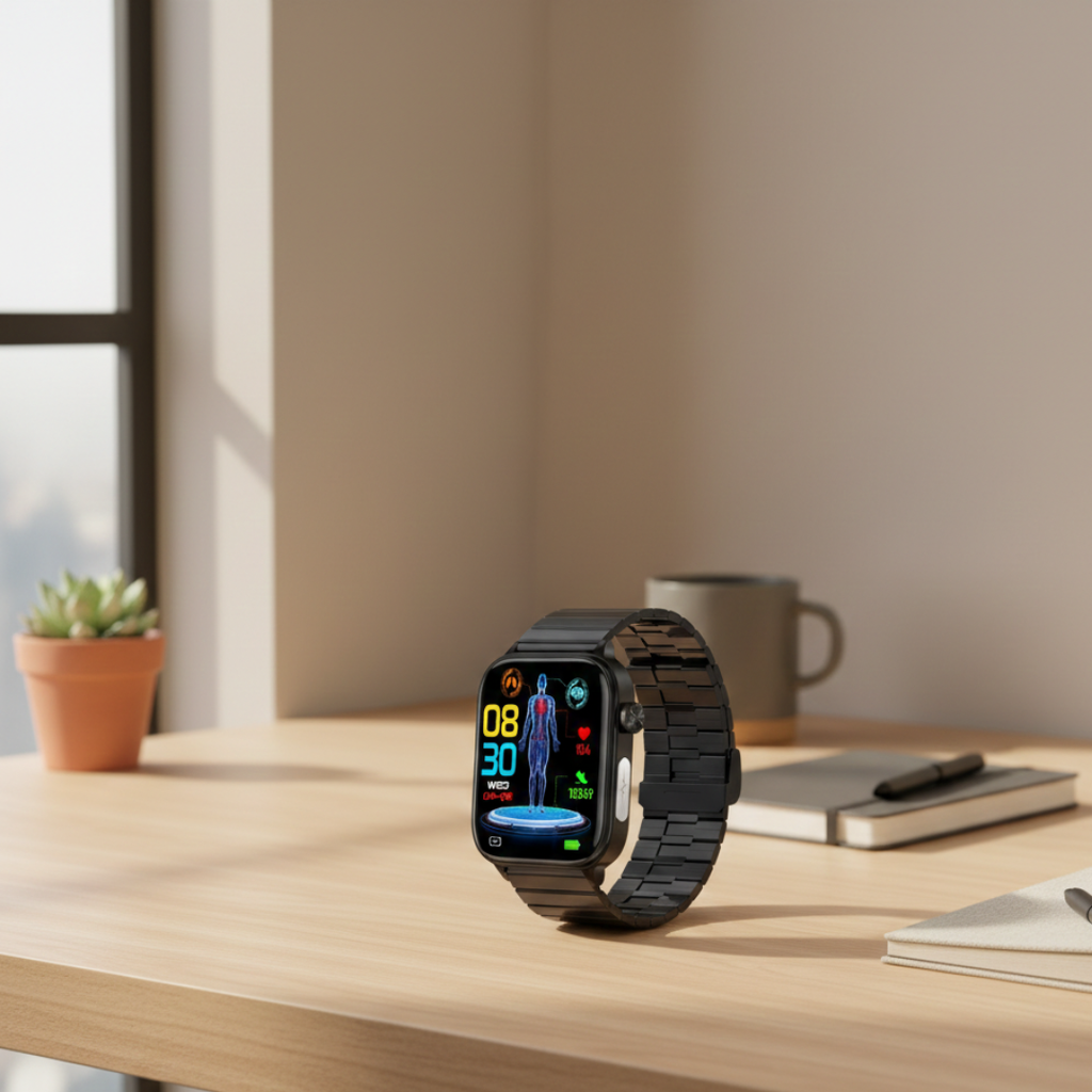 AMOLED-skærm smartwatch med Bluetooth-opkald vandtæt til daglig brug