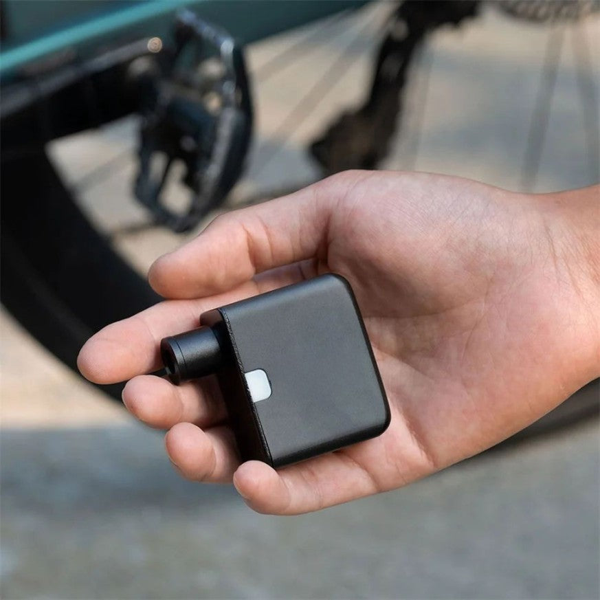 Ultra-kompakt mini elektrisk cykelpumpe med Type-C genopladeligt batteri – passer til Schrader- og Presta-ventiler