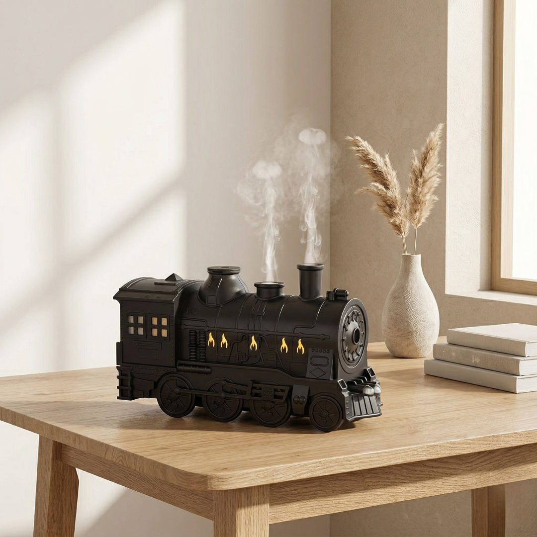 Train Shaped Humidifier With Dual Mist Outlets For Any Room