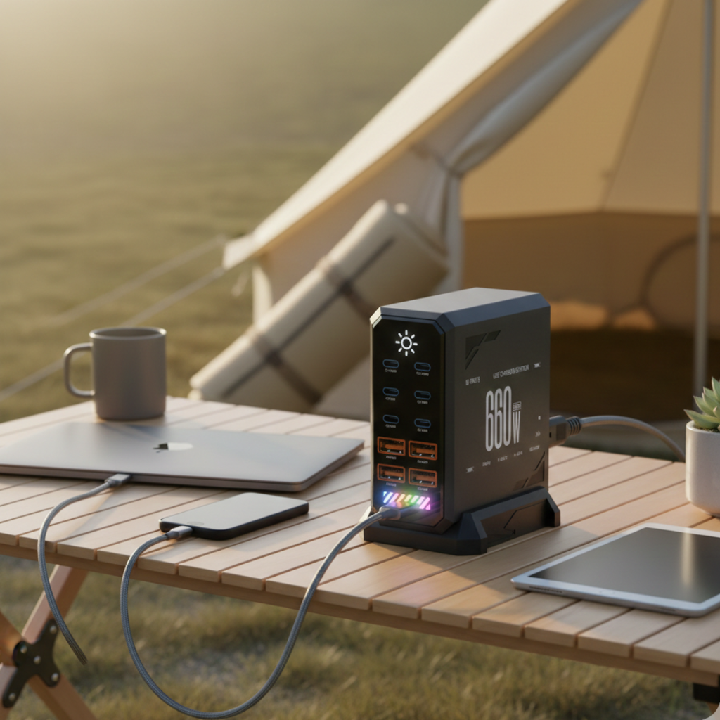 10-Port USB-C Charger Station For Fast Multi-Device Charging