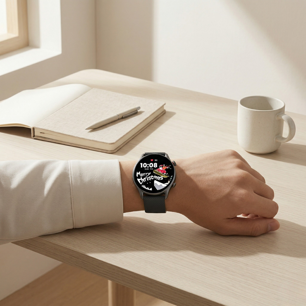 AMOLED Fitness Smartwatch With Activity Tracking And Bluetooth