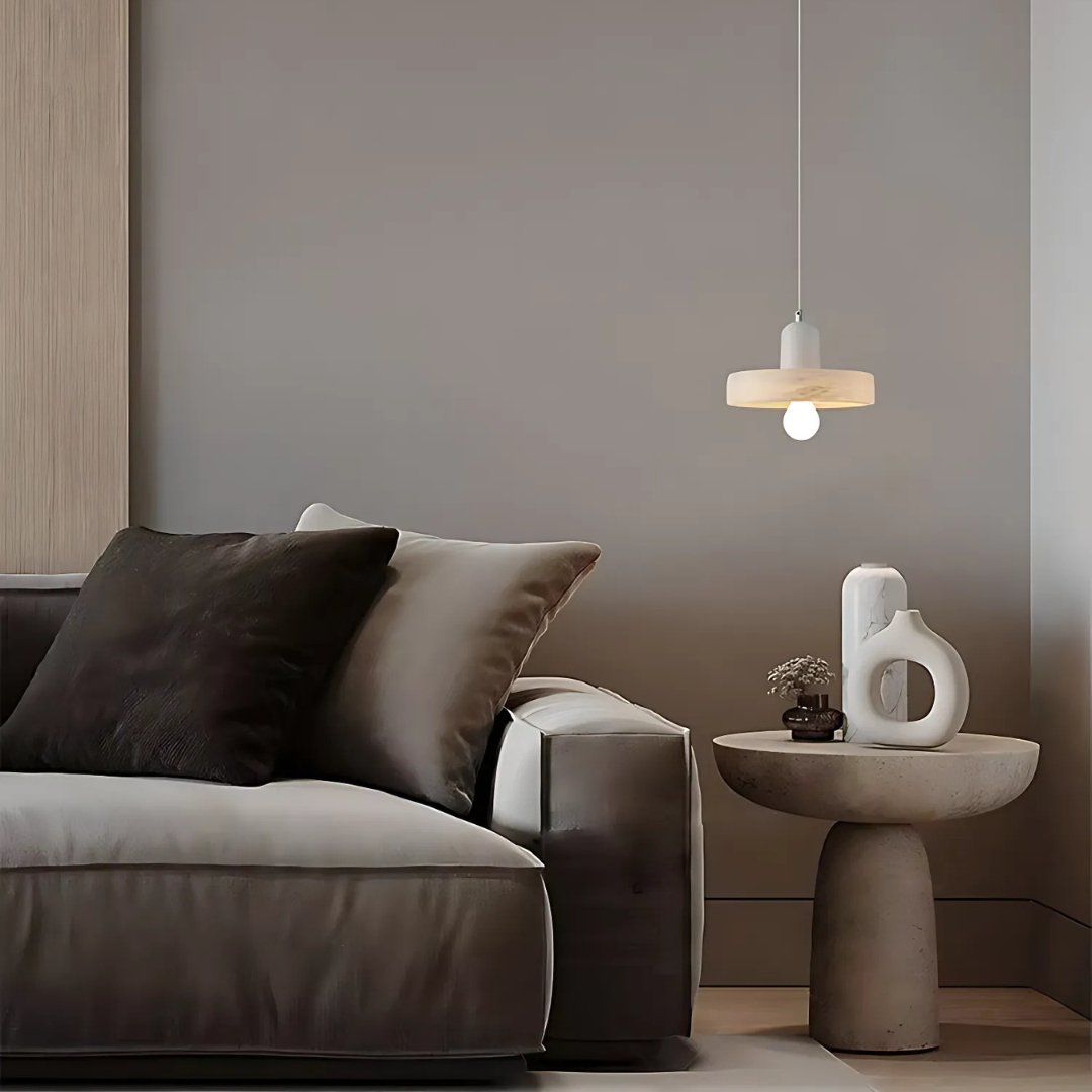 Vespera Suspension tricotée à la main en marbre LED E14 une lumière