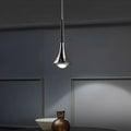 Lampada a sospensione nordica a goccia d'acqua in metallo con LED, 1 luce